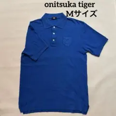 オニツカタイガー　ポロシャツ 青　onitsuka tigerのサムネイル