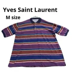 90s Yves Saint Laurent マルチボーダー ポロシャツのサムネイル