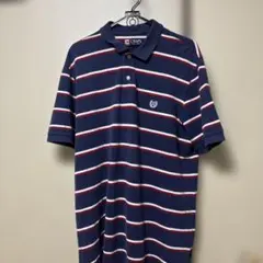 00s CHAPS チャップス 半袖ポロシャツ ボーダー ネイビーのサムネイル
