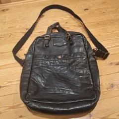 Samantha Kingz ブラックレザー ショルダーバッグ