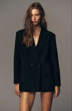 zaraオーバーサイズブレザー　ブラック