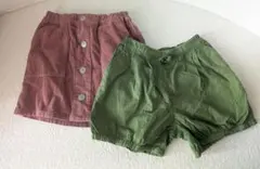 西松屋 スカート キュロット 2枚セット 120 ショーパン