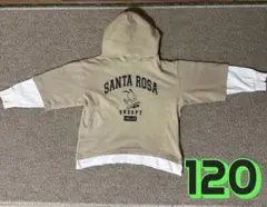 ブランシェス スヌーピー 重ね着風フード付きパーカー120 長袖 ロンT