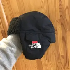 THE NORTH FACE 黒 ボア付き帽子 フロンティアキャップ KＭサイズ