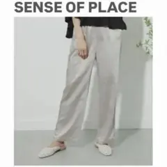 【SENSE OF PLACE 】　クラッシュサテンパンツ