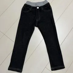 裏起毛　デニム風　ストレッチパンツ