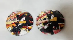 ソニックザヘッジホッグ　ソニック　シャドウ　シルバー　箔押し缶バッジ ソニックザヘッジホッグ ソニック シャドウ シルバー 箔押し缶バッジ
