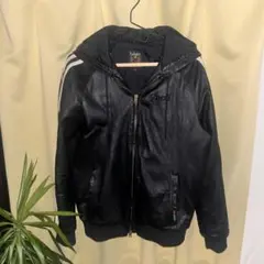 Schott レザージャケット フード付き 黒のサムネイル