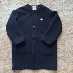 Danton ダントン　ウールジャケット　ノーカラー　ネイビー　レディース