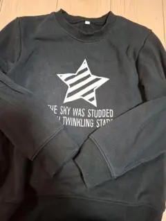 星形プリント 裏起毛トレーナー 140