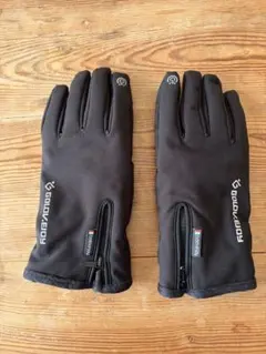 スポーツバイクグローブ手袋M黒スマホ対応防寒撥水裏起毛通勤通学自転車