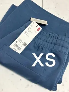 新品 UNIQLO スウェットワイドパンツXSブルー