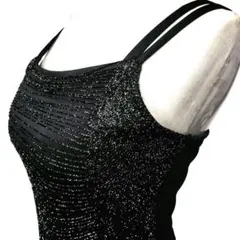 値下げ価格【希少！美品】 ラメ ロングドレス ヴィンテージ レトロ 黒