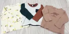 長袖Tシャツ 3枚セット ハチ柄 恐竜柄　95センチ　長T ロンT 95のサムネイル