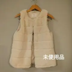 ZARA kids 150cm ファーベスト　アイボリー　美品