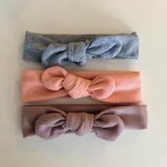 リボン付きベビー用ヘアバンドセット