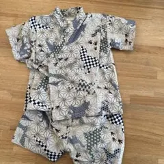 ベビー甚平 ９５　幾何学模様と恐竜柄