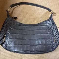 ロダニア　イタリアンレザークロコエンボス2WAYハンドバッグ
