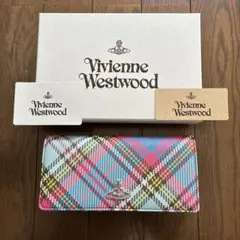 【未使用品】ヴィヴィアンウエストウッド サフィアーノ かぶせ長財布 箱付き