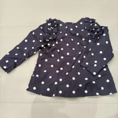 【美品】bitnabi 授乳服 水玉フリル長袖ブラウス