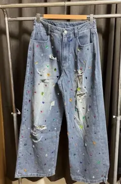 ビジューデザイン　デニム