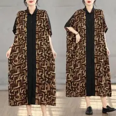 【ラス１】大きいサイズ　ワンピース　ロング 異素材　秋冬 プリーツSALE