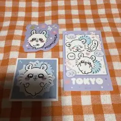 ちいかわ 東京みやげ スマホに貼れるサイズのTOKYO ステッカーなど　モモンガ