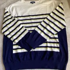 part２　長袖ストライプニットセーター３Ｌ
