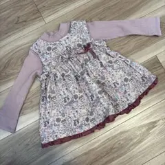 花柄レイヤードトップスセット