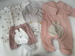 アカチャンホンポ　カバーオール3枚&ショートパンツセット