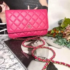 CHANEL シャネル【極美品】チェーンウォレット マトラッセ バッグ パール