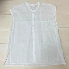 スピックアンドスパン　ブロイダーレース　フレンチスリーブブラウスのサムネイル