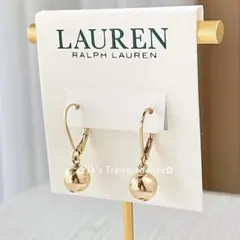 M919/RALPH LAUREN/8mm/ゴールドビーズゆれゆれピアス