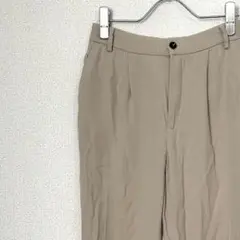 ZARA スラックス テーパードパンツ ウエストゴム ポケット付き シンプル