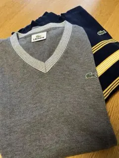 ［訳アリ品］LACOSTE ニットセーター 2枚セット ※バラ売り不可