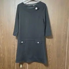 MARY QUANT LONDON ブラック七分袖ワンピース　チュニック