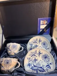 A32 美品✨マイセン Meissen ブルーオニオン ケーキサービスプレート