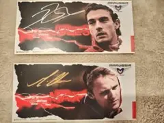 ジュール・ビアンキ＆マックス・チルトン直筆サインドライバーズカード