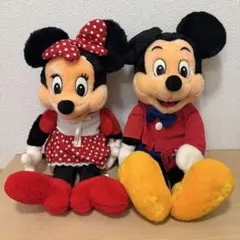 東京ディズニーランド ミッキー ミニー ペア ぬいぐるみ タグ付き ヴィンテージ