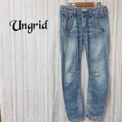 【アングリッド】 ジーンズ デニム パンツ スタッズ付き カジュアル 日本製