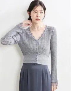 COCODEAL ココディール シアーリブレースカーディガン