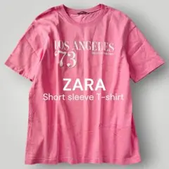 ZARA　ザラ　カレッジロゴ半袖Tシャツ　カジュアル　アメカジ　ストリート　古着