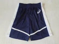 新品 asics ハーフパンツ バスケットボールウェア ネイビー×ホワイト S