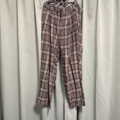 チェック柄 カジュアルパンツ