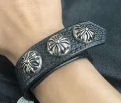 Chrome Hearts レザーブレスレット クロスボール　早いもの勝ちです‼️ Chrome Hearts レザーブレスレット クロスボール 早いもの勝ちです