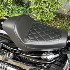 美品 ソロシート ダイヤカット サドル ハーレー アメリカン - メルカリ