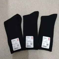 UNIQLO ソックス 3足セット ブラック 23-25cmのサムネイル