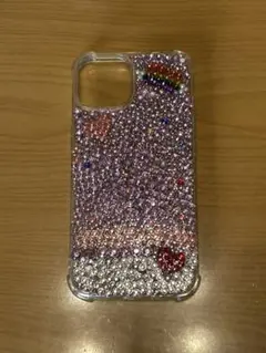 ストーン装飾 紫色 iPhone用ケース14