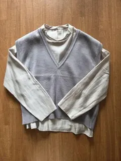 【未使用品】クロジエール　ニットベスト×ブラウス　セット