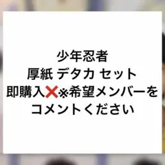 【※説明必読】少年忍者 厚紙 デタカ セット
